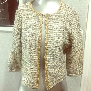 Sleek blazer with gold detailing